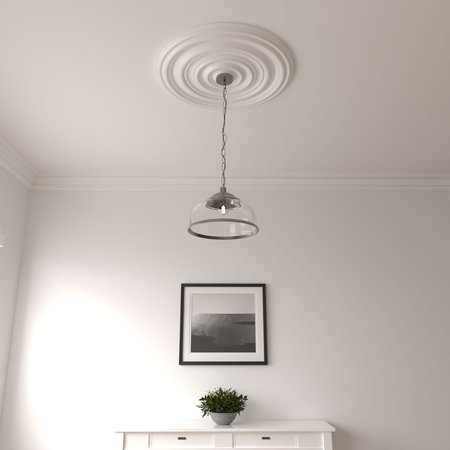 Ekena Millwork Carton Smooth Ceiling Medallion (Fits Canopies up to 9 1/8"), 29 1/8"OD x 1 1/2"P CM29CA